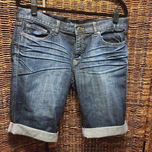 Dark Rinse Bermuda Denim Shorts